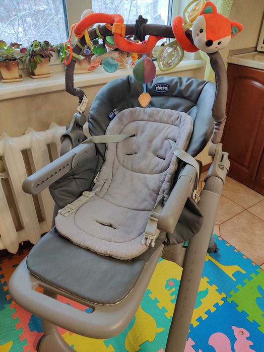 Стільчик для годування Chicco Polly Magic Relax Graphite