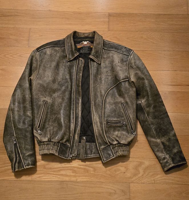 Casaco em pele Harley-Davidson impecável