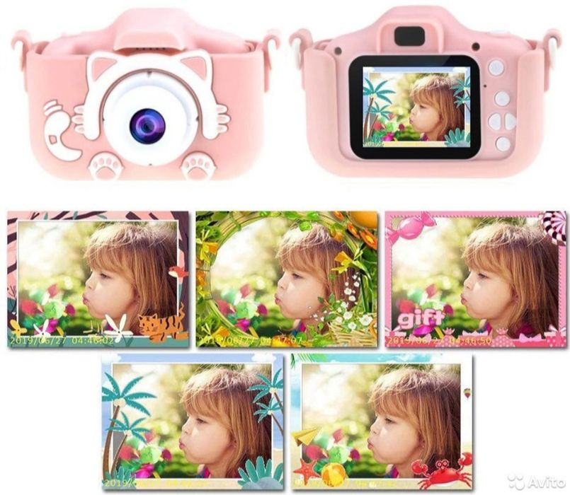 Детский фотоаппарат Котики фото, видео, рамки
