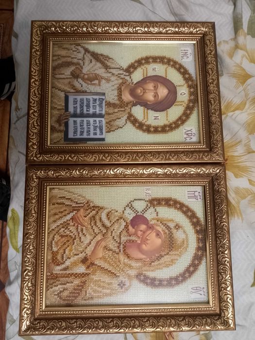 Икони свадибние  з бесеру ручна робота пара