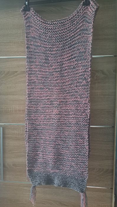 Miękki szal chusta handmade ścieg francuski boho