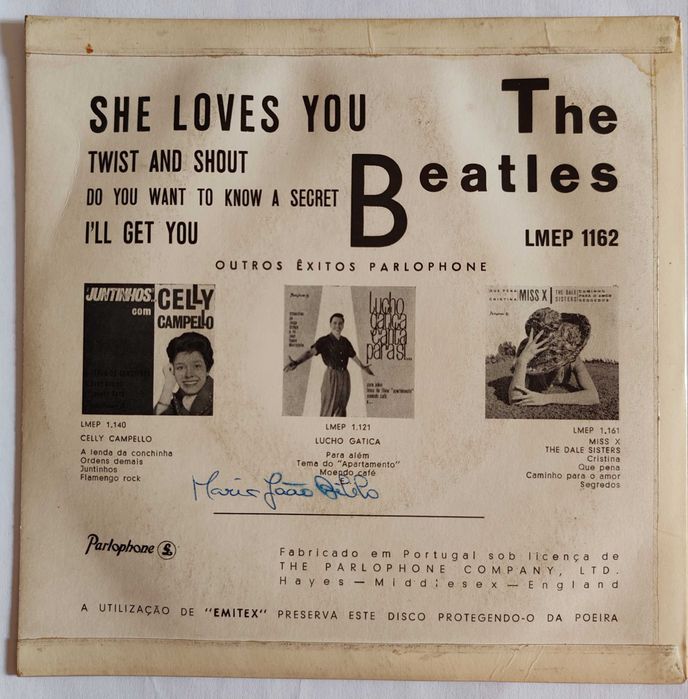 6 EP's de The Beatles. Edições portuguesas e uma francesa.