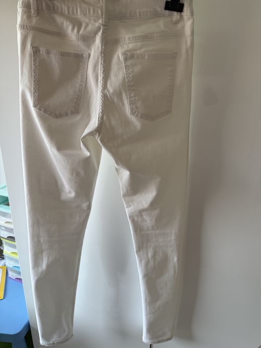 Spodnie biale damskie S/M skinny jeans super stan