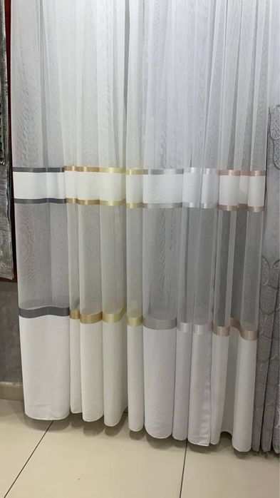 Тюль бамбук подоска льон шифон штори батист нейлон сітка фатин жакард
