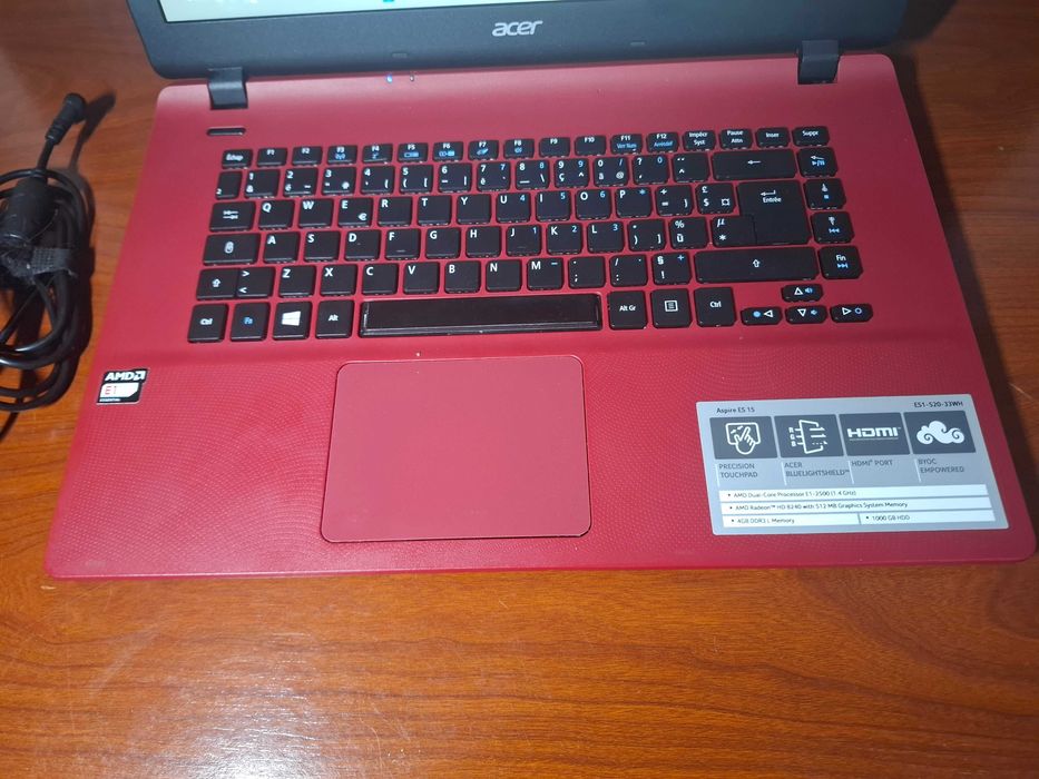 Acer Aspire Vermelho | 8GB RAM | Windows 11 | Pronto a Usar