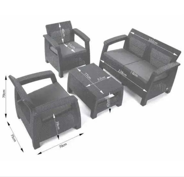 Набір садової мебелі Комплект садовой мебели Садові Меблі