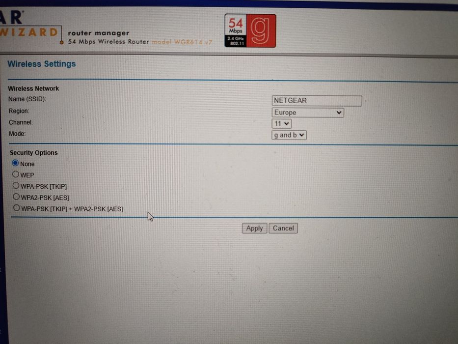Router Wi-Fi Netgear WGR614v7 bez zasilacza