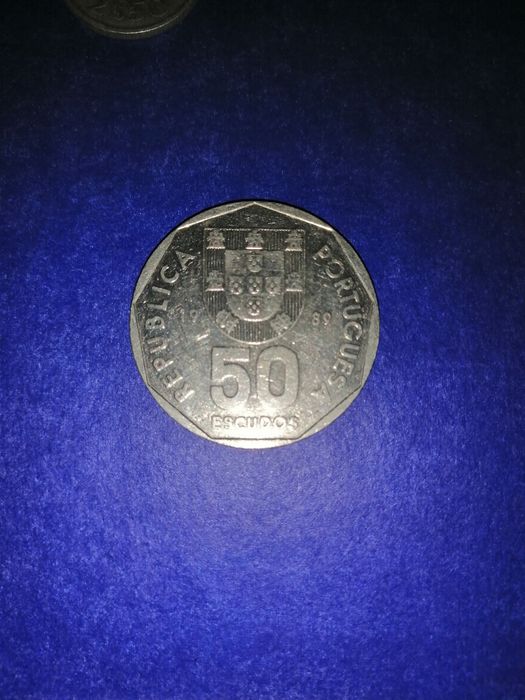 3 moedas de 50 Escudos Rep. Portuguesa, 1988 e 1989