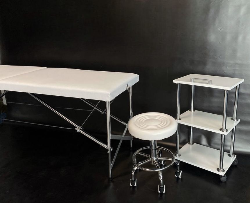Косметологічна кушетка +етажерка +стілець БЕЗКОШТОВНА доставка