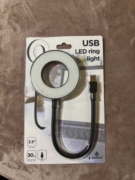 USB світлодіодна лампа Gembird NL-LEDRING-01 LED, 3 Вт