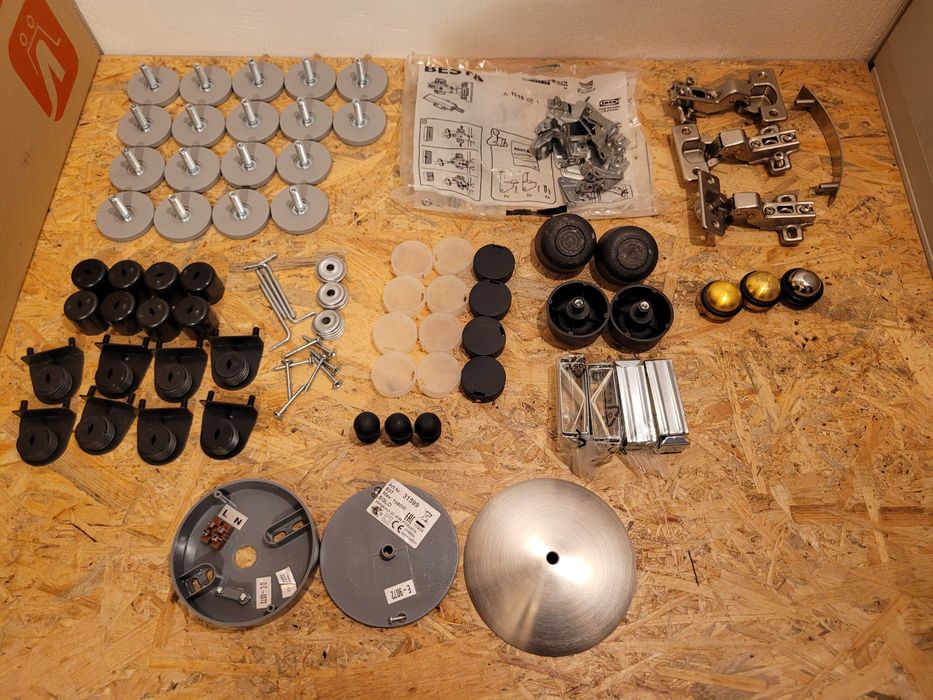 Ikea - Akcesoria, meblowe, montażowe, nogi, blachy, zaślepki