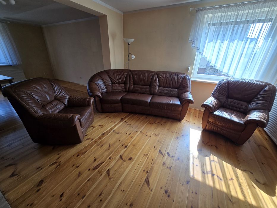 Komplet wypoczynkowy skórzany