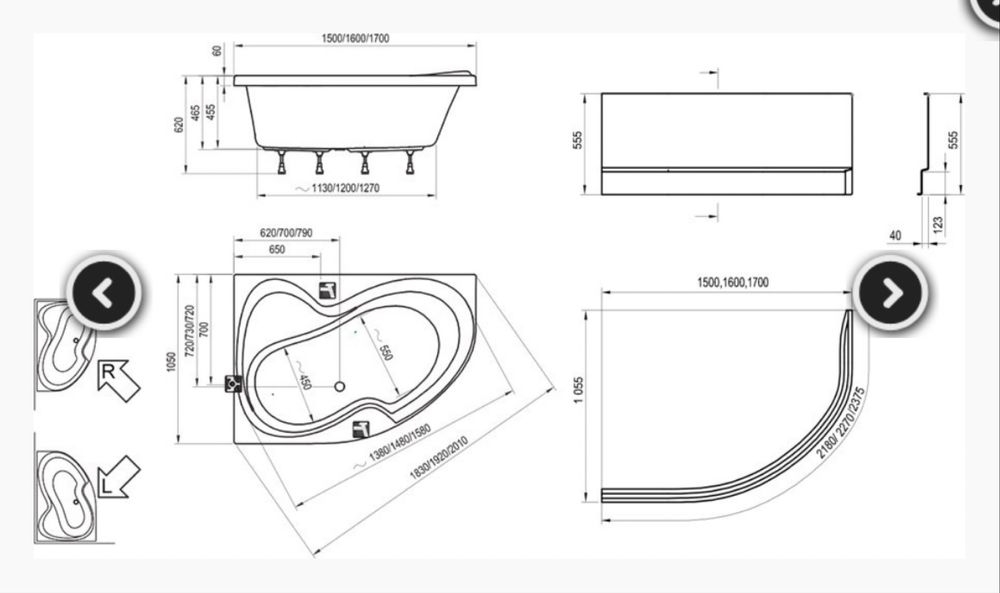 Ванна Ravak 170/105
