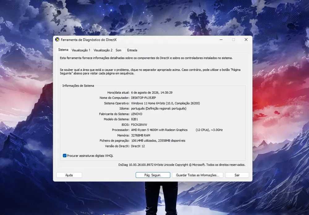 Lenovo Legion 5 - SSD 6TB, 32GB RAM, AMD R5, Nvidia RTX + Acessórios