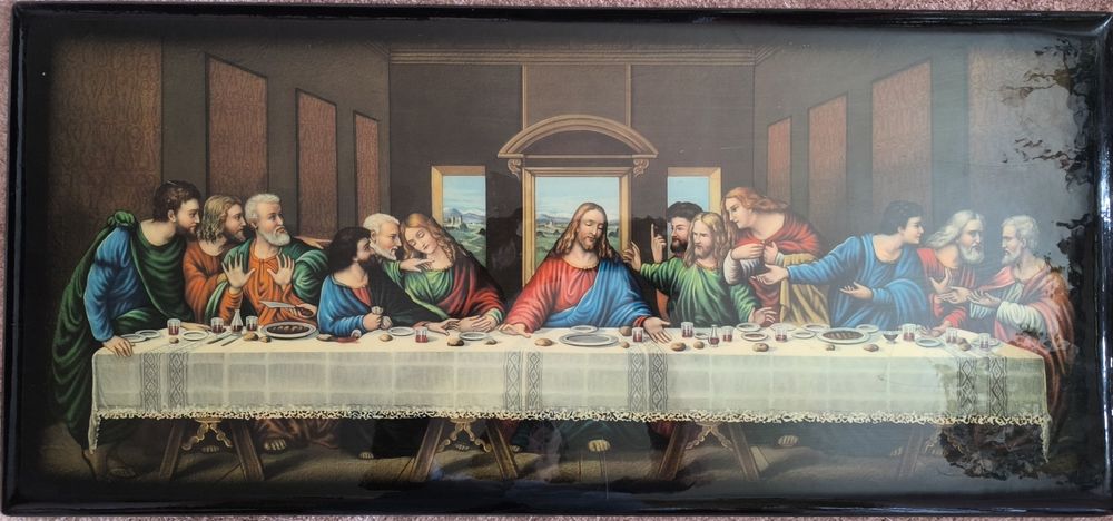 Quadro antigo Última Ceia de Cristo