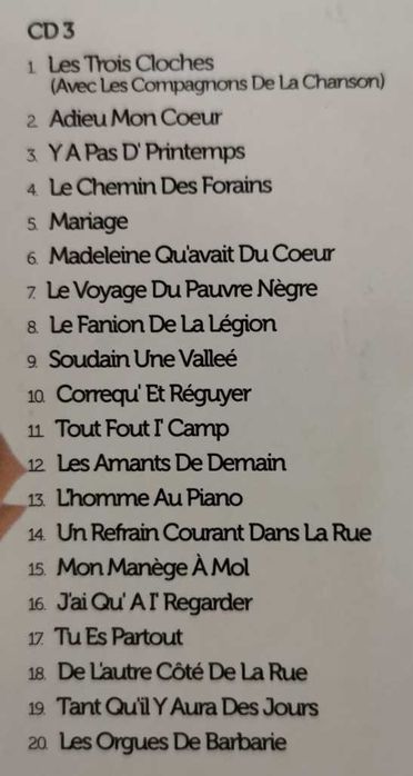 Colectânea de 3 CD's I Love Édith Piaf