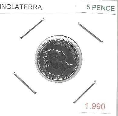Inglaterra - - “Sistema Decimal” - - - 5 PENCE - - - Moedas