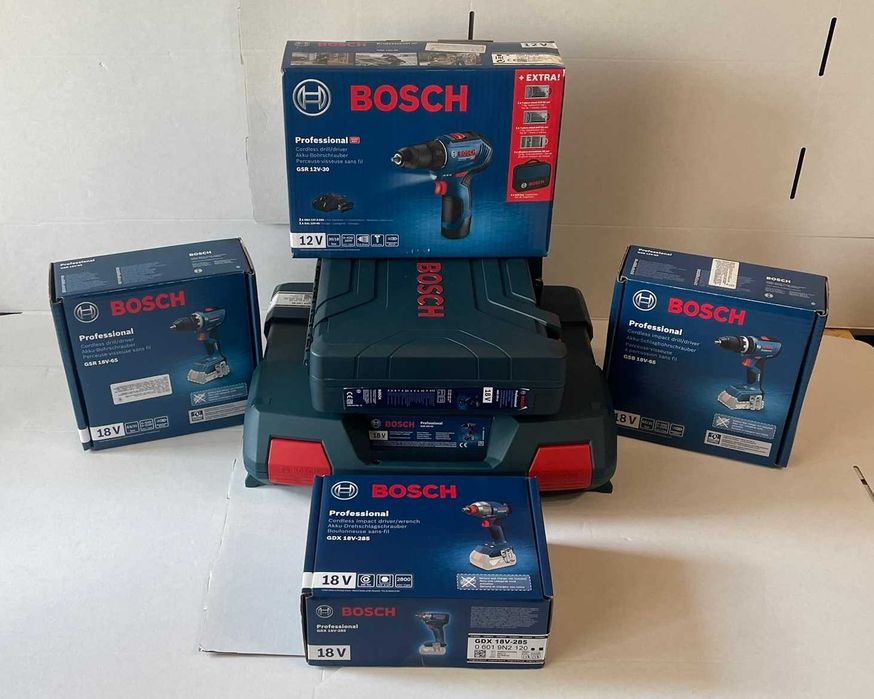 Аккумуляторный инструмент Bosch Professional, шуруповерты и гайковерты
