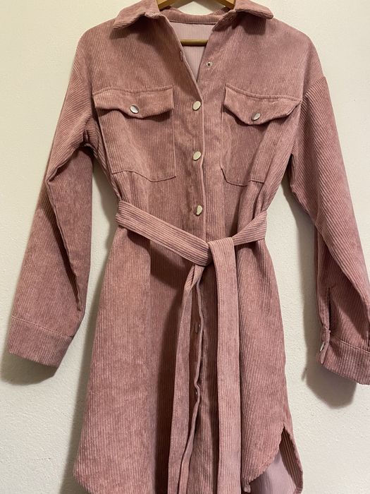 Vestido Camiseiro Rosa Bombazine