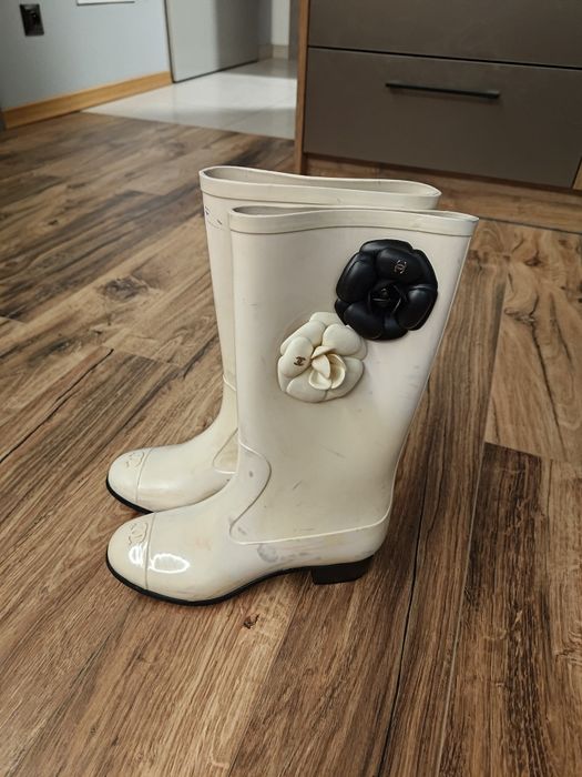 Kalosze Chanel kwieciste