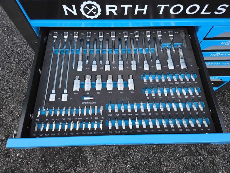 North_Tools - Carrinho de ferramentas com 12 gavetas