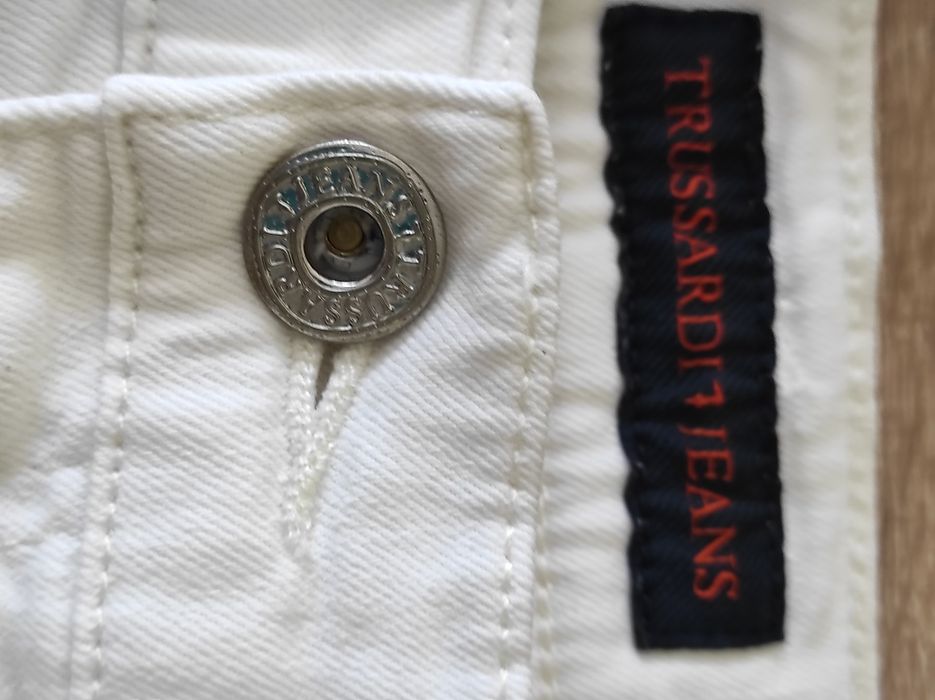 Spodnie męskie Trussardi Jeans białe rozm  175/78