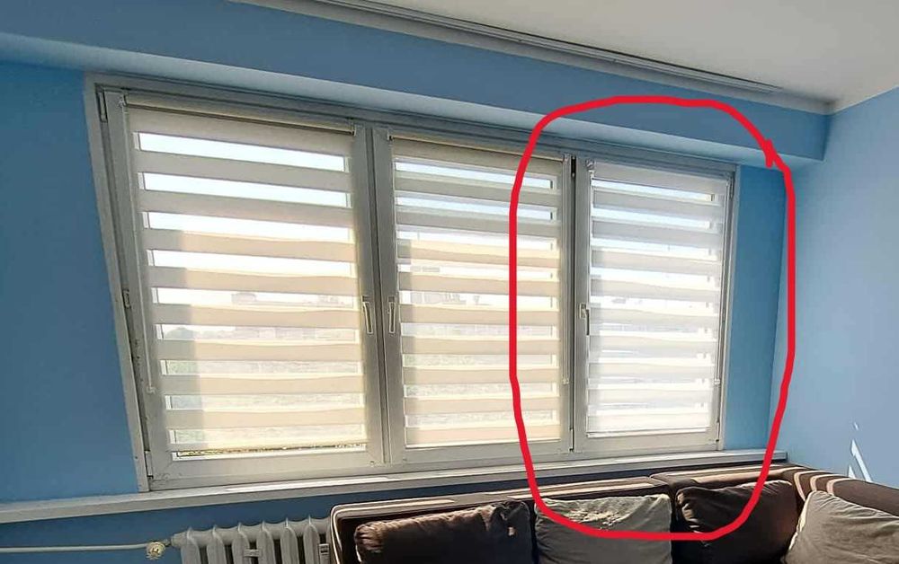 Roletka dzień noc 71cm szerokości biała krem