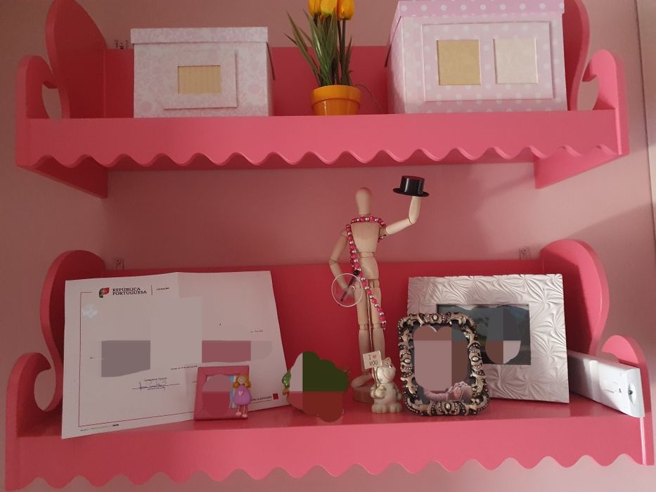 Prateleiras rosa