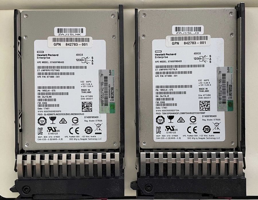 HD’s de Alta Performance para DL / MSA HP ST400FM0403 & SSDSC2BB960G7P