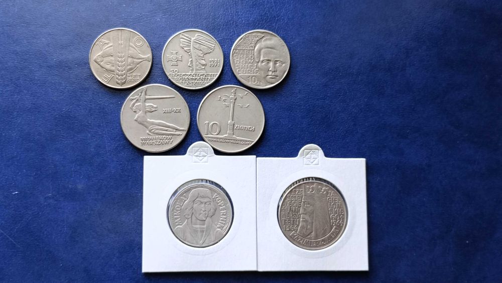 Stare monety 10 zł 7 monet PRL