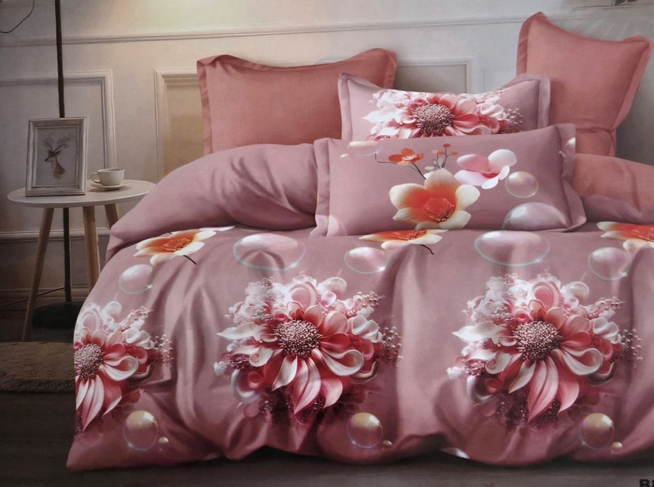 Komplet pościeli 160x200cm 4 częściowy Kwiaty