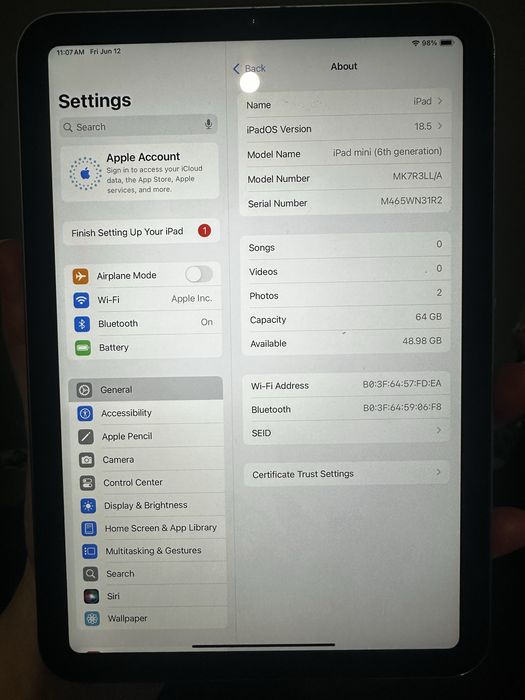 Apple Ipad mini 6, 64