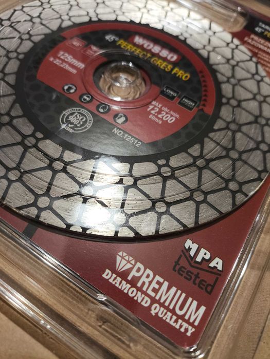 Premium Diamentową Tarcza 125 do Cięcia Pod Kątem 45 Stopni Gresu HIT