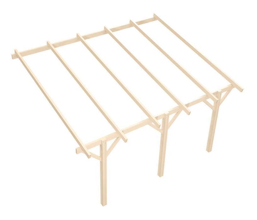 Wiata/zadaszenie KVH Suche Premium - 350 x 525 cm - słupki 12x12x215