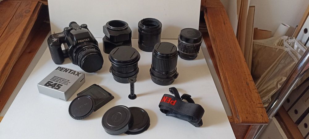 Camera Pentax 645 N analógica médio formato