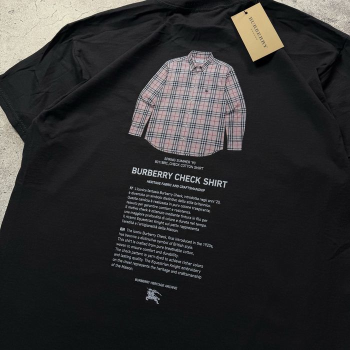Футболка Burberry чорна з рубашкою кежуал S,M,L,XL