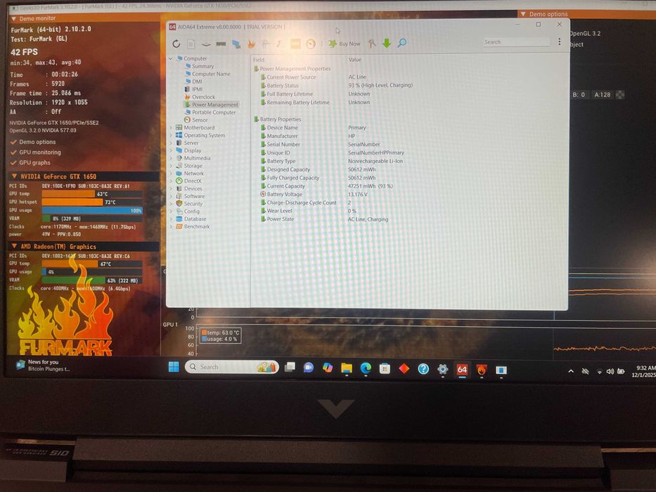 Ігровий Ноутбук HP Victus 15-FB0121NR /Ryzen 5 5600H/16/256/GTX 1650