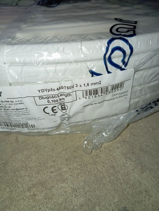 Przewód płaski kabel podtynkowy Elpar 3x1.5