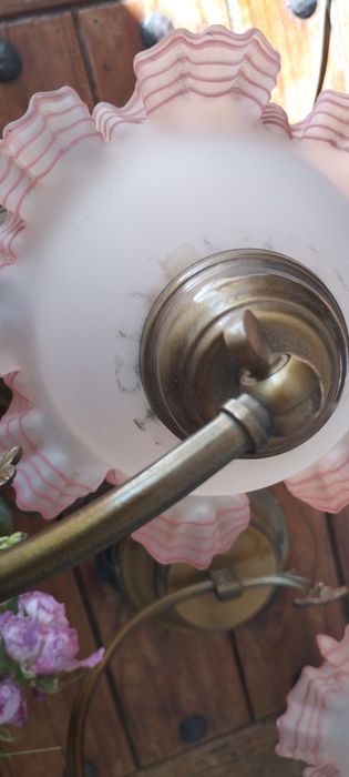 Conjunto de 2 candeeiros vintage pink flower