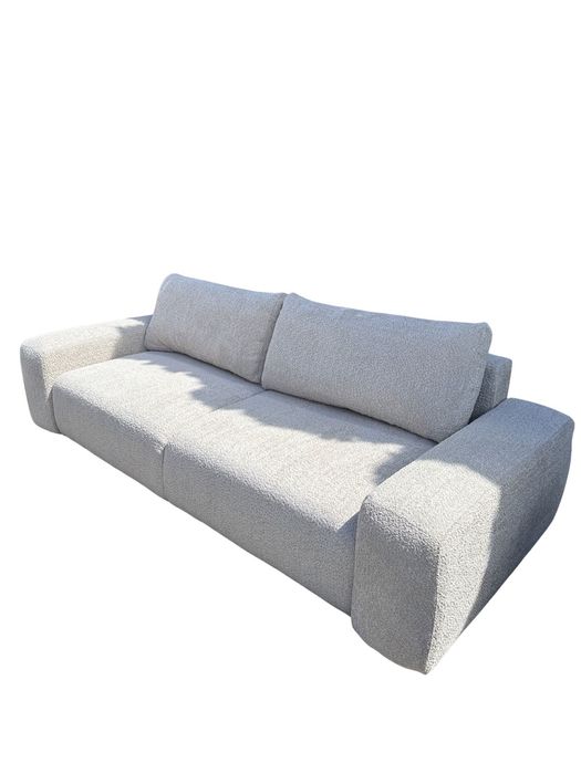 Nowa sofa z funkcją spania kremowa beżowa