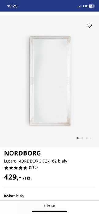 Stylowe Lustro białe