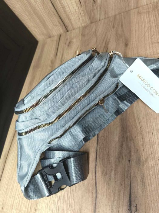 Nerka damska nowa duża pojemna Marco Contti modna szara torebka