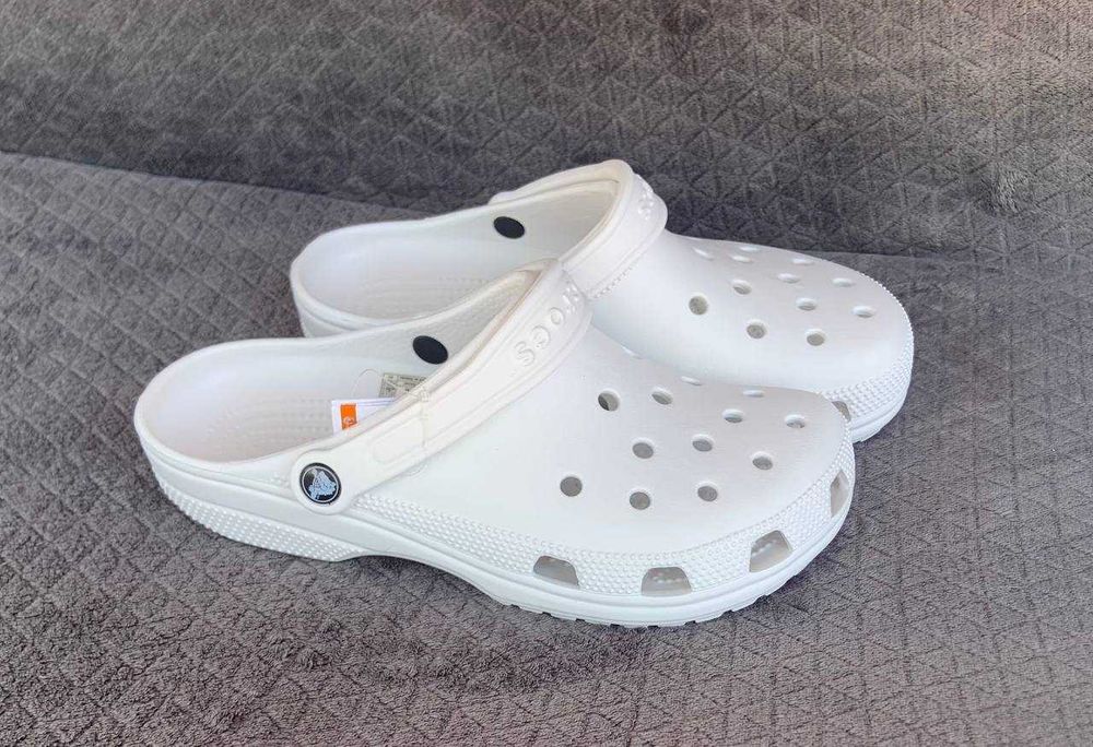 Крокси білі жіночі та чоловічі Crocs Classic 37, 38, 40, 42, 44 розмір модель унісекс
