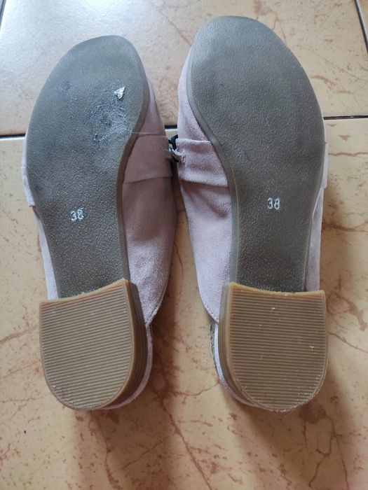 Klapki damskie skóra naturalna 37