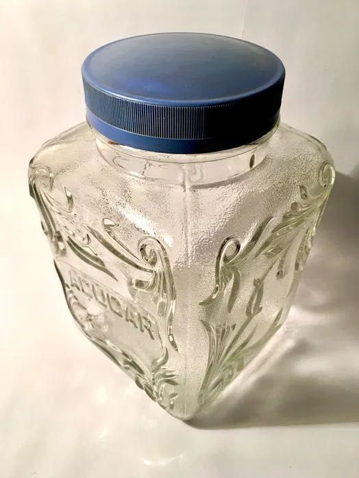 FRASCO / AÇÚCAR - meados do século XX - 23,5 x 15 x 15 cm/s