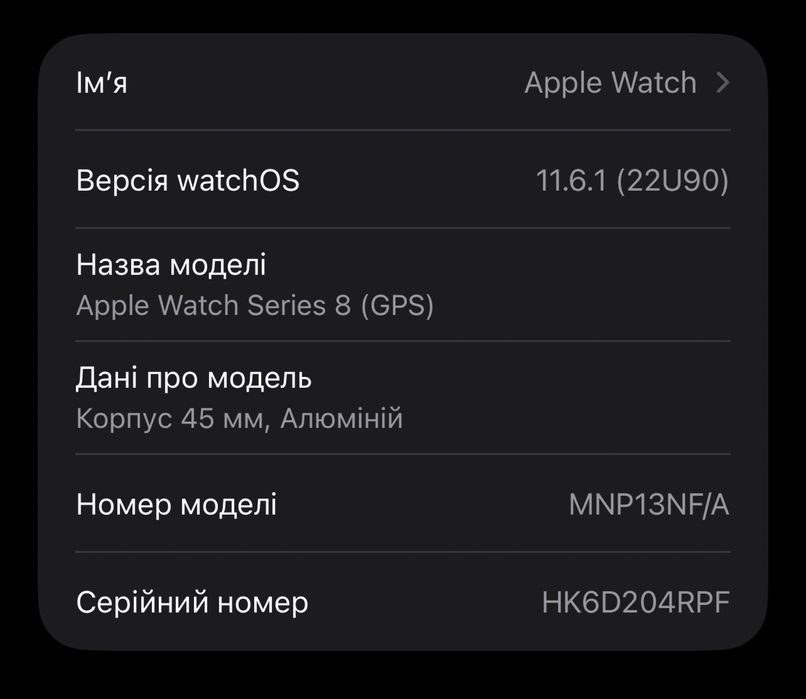 Apple Watch Series 8 45мм GPS