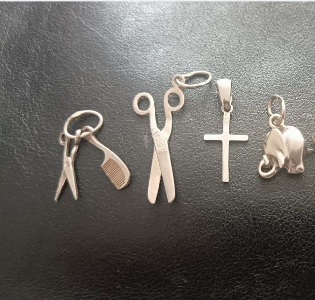 кулон  пусети гвоздики ножниці слоник хрестик