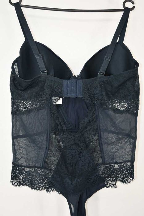 Koronkowe body granatowe 90D