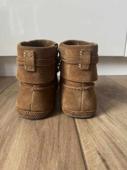 Skórzane ugg zamszowe kamelowe brąz