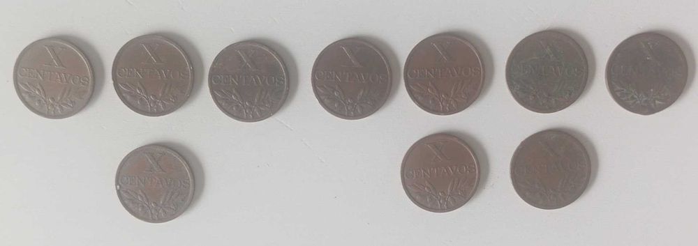 Lote moedas de 10 centavos - 10 Uni